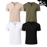 Camiseta Masculina Gola Henley Campeche