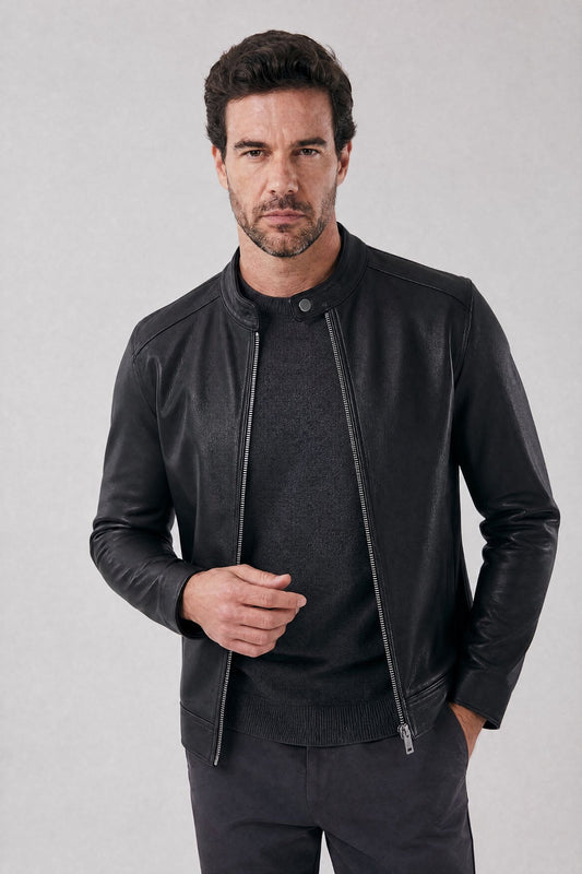 Jaqueta de Couro Classic Black