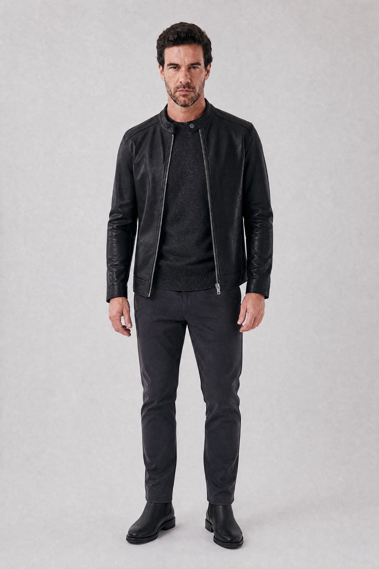 Jaqueta de Couro Classic Black