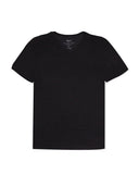 T-Shirt em Algodão Egípcio Gola "V" Cor Preto