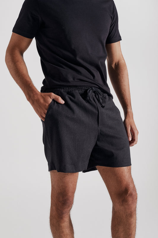 Short Linho Preto