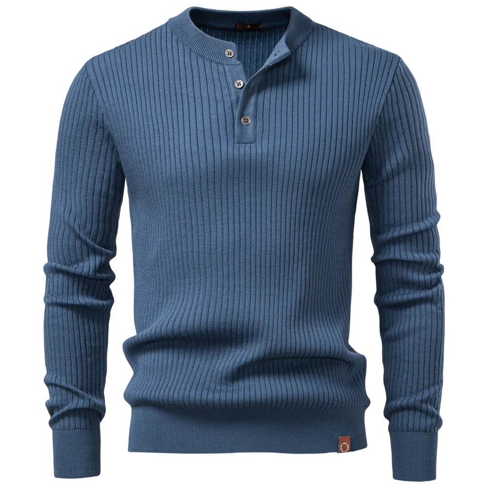 Camiseta Masculina Henley Manga Longa Siena
