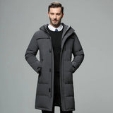 Sobretudo Masculino Puffer Médio com Capuz Jersey