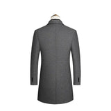 Sobretudo Masculino Double Breasted com Lapela Peaked Madrid