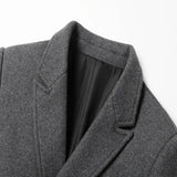 Sobretudo Masculino Double Breasted com Lapela Peaked Madrid