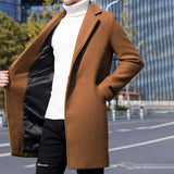 Sobretudo Masculino Médio com Lapela Notched Essentials