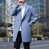 Sobretudo Masculino Médio com Lapela Notched Essentials