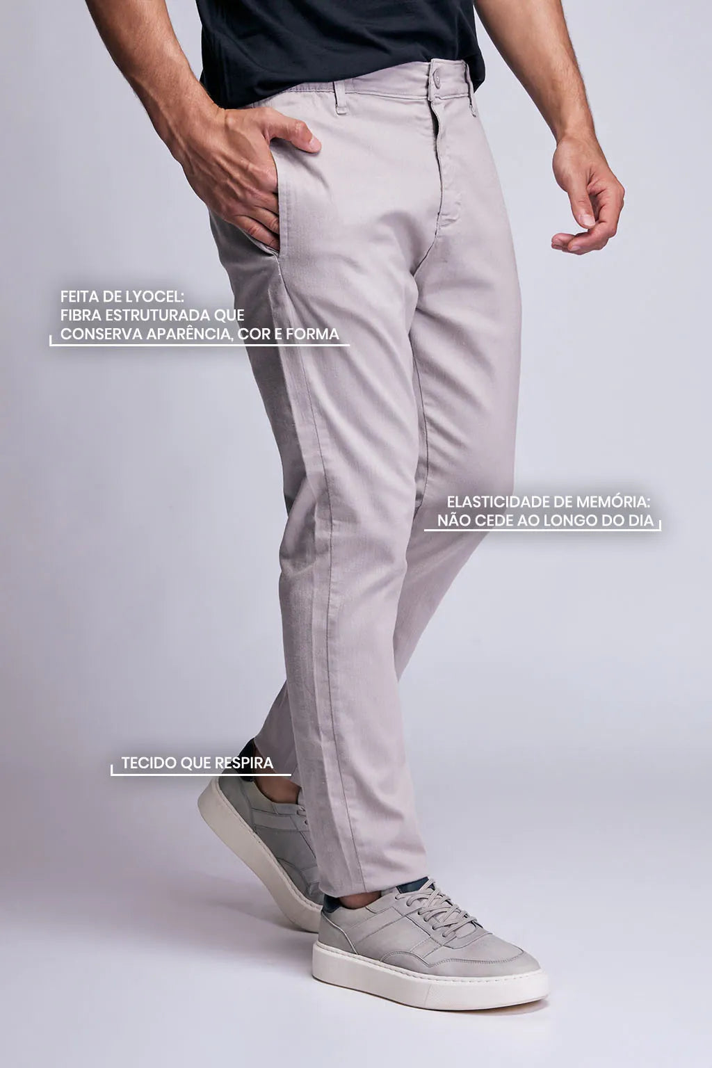 Calça LioTech com Elástico Cinza