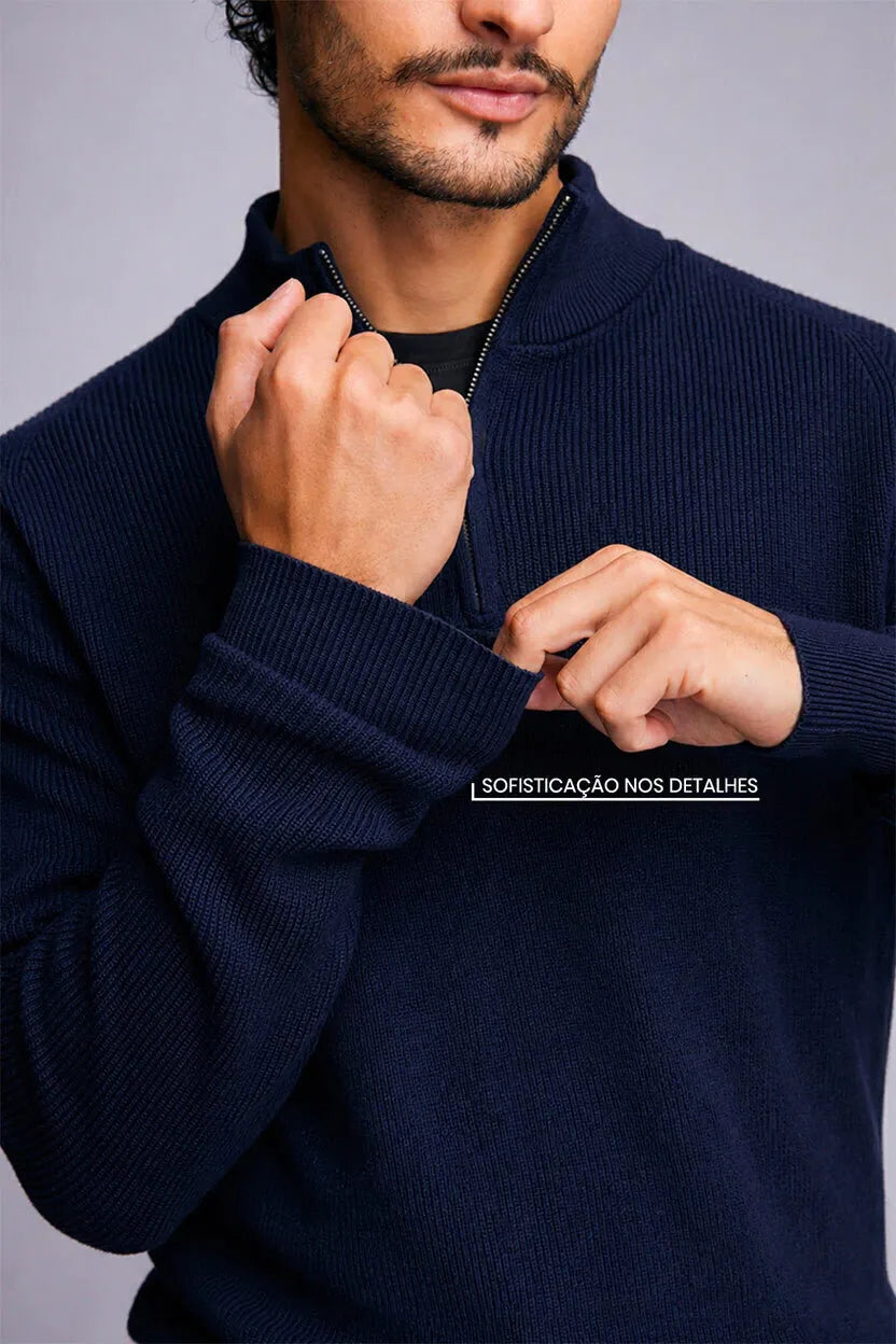 Sueter Zipneck Daily Preto