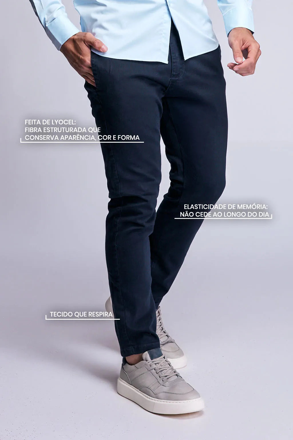 Calça LioTech com Elástico Marinho