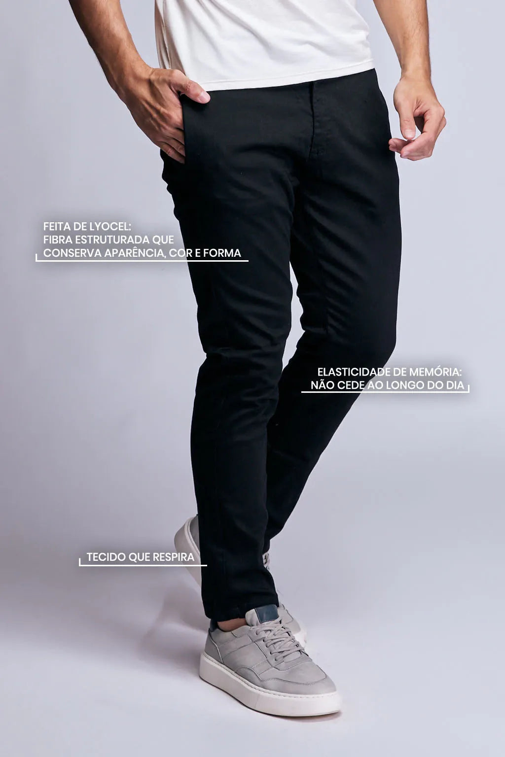 Calça LioTech com Elástico Preta